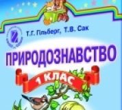 Підручники для школи Природознавство  1 клас           - Сак Т. В.