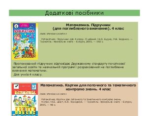 Підручники для школи Математика  4 клас           - Будна Н.О. Беденко М.В.